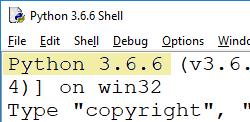 Python-Version in der IDLE