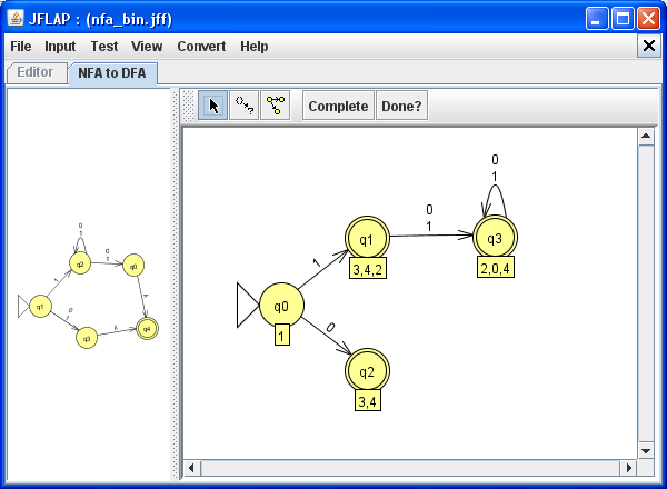 JFlap - Nichdeterminischer Automat