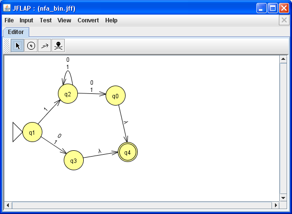 JFlap - Nichdeterminischer Automat