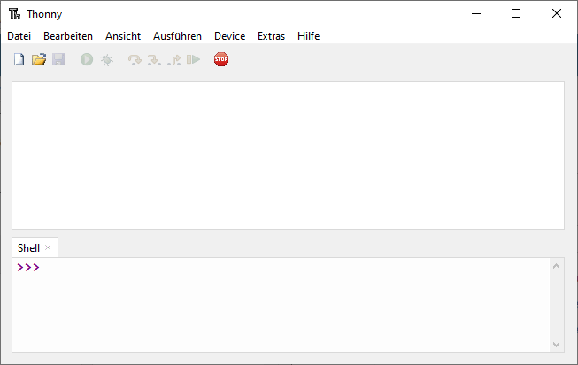 Thonny nach dem Starten