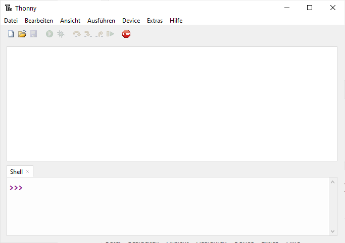 Thonny nach dem Starten