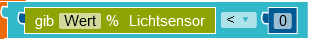 Kachel Vergleich Lichtsensor kleiner 0